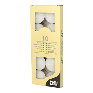 PAP STAR Свеча чайная d3,7см h2,0см 10шт/уп