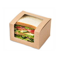 OSQ (Doeco) OSQ Square Cut sandwich box Сэндвичтерге арналған қаптама 12,5х10,0х7,0см