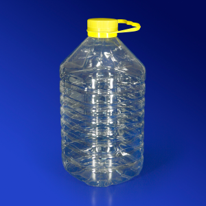 Kazakhstan Бутылка 5000 PET квадратная прозрачная с крышкой диаметр горловины 4,8см h32,0см