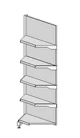 Стеллаж угловой, 1900/400, 4*300