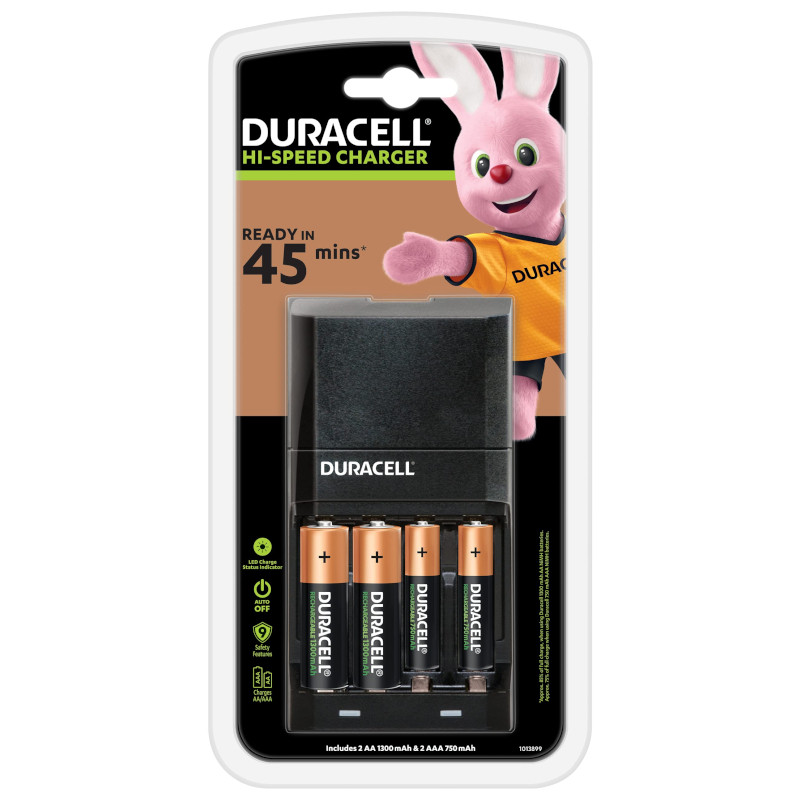 Зарядное устройство Duracell CEF27 для 4-х аккумуляторов АА/ААА ( входят в комплект) - фото 1 - id-p107488896