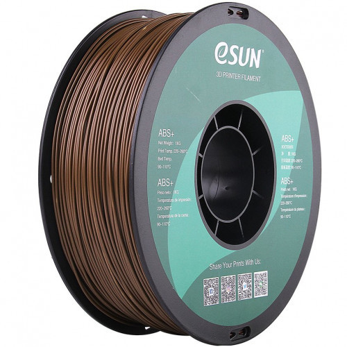 ESUN 3D ABS+ Пластик 1.75 мм 1кг. коричневый расходный материалы для 3d-печати (ABS+175CY1) - фото 1 - id-p107509152