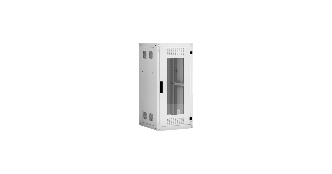 Напольный шкаф NETLAN 19", 24U, стеклянная дверь, цельнометаллические стенки, Ш600хВ1242хГ600мм, в разобранном - фото 1 - id-p107510179