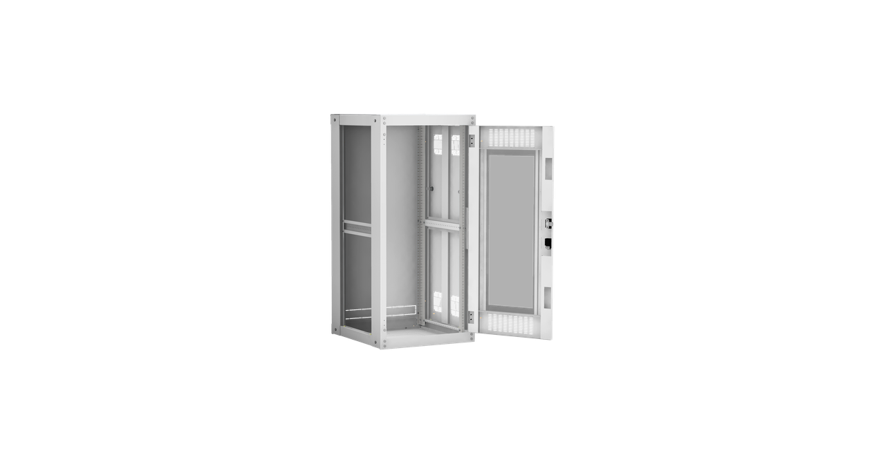 Напольный шкаф NETLAN 19", 24U, стеклянная дверь, цельнометаллические стенки, Ш600хВ1242хГ600мм, в разобранном - фото 3 - id-p107510179
