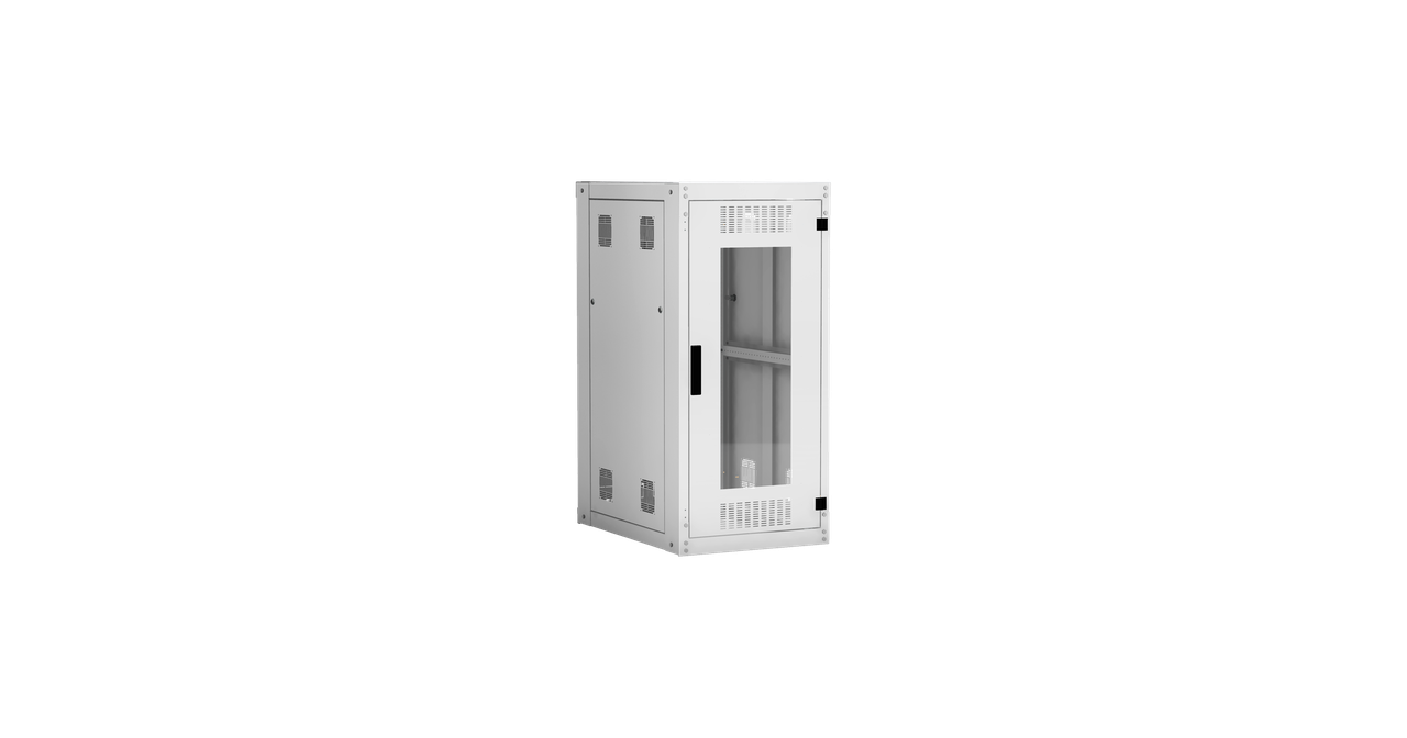 Напольный шкаф NETLAN 19", 24U, стеклянная дверь, цельнометаллические стенки, Ш600хВ1242хГ800мм, в разобранном - фото 1 - id-p107510321