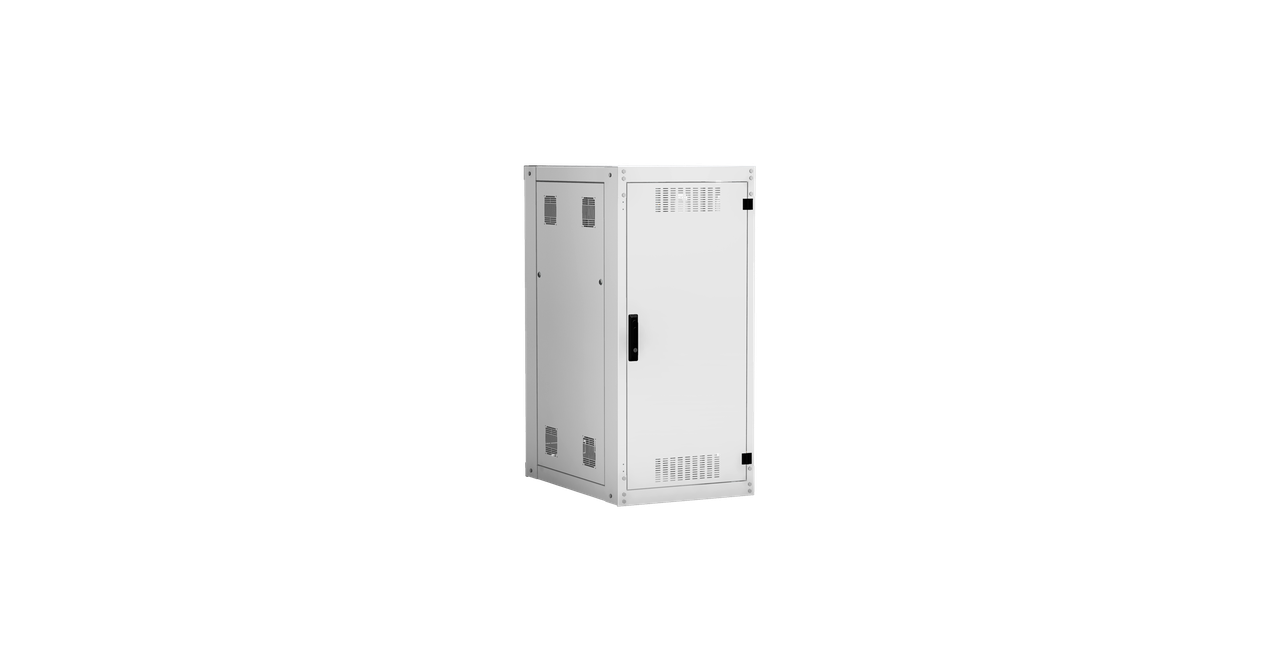 Напольный шкаф NETLAN 19", 24U, металлическая дверь, цельнометаллические стенки, Ш600хВ1242хГ800мм, в разобранном виде, серый