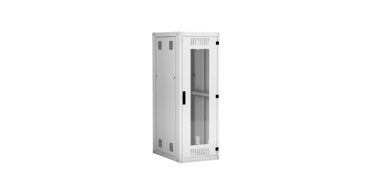 Напольный шкаф NETLAN 19", 33U, стеклянная дверь, цельнометаллические стенки, Ш600хВ1641хГ800мм, в разобранном - фото 1 - id-p107510830