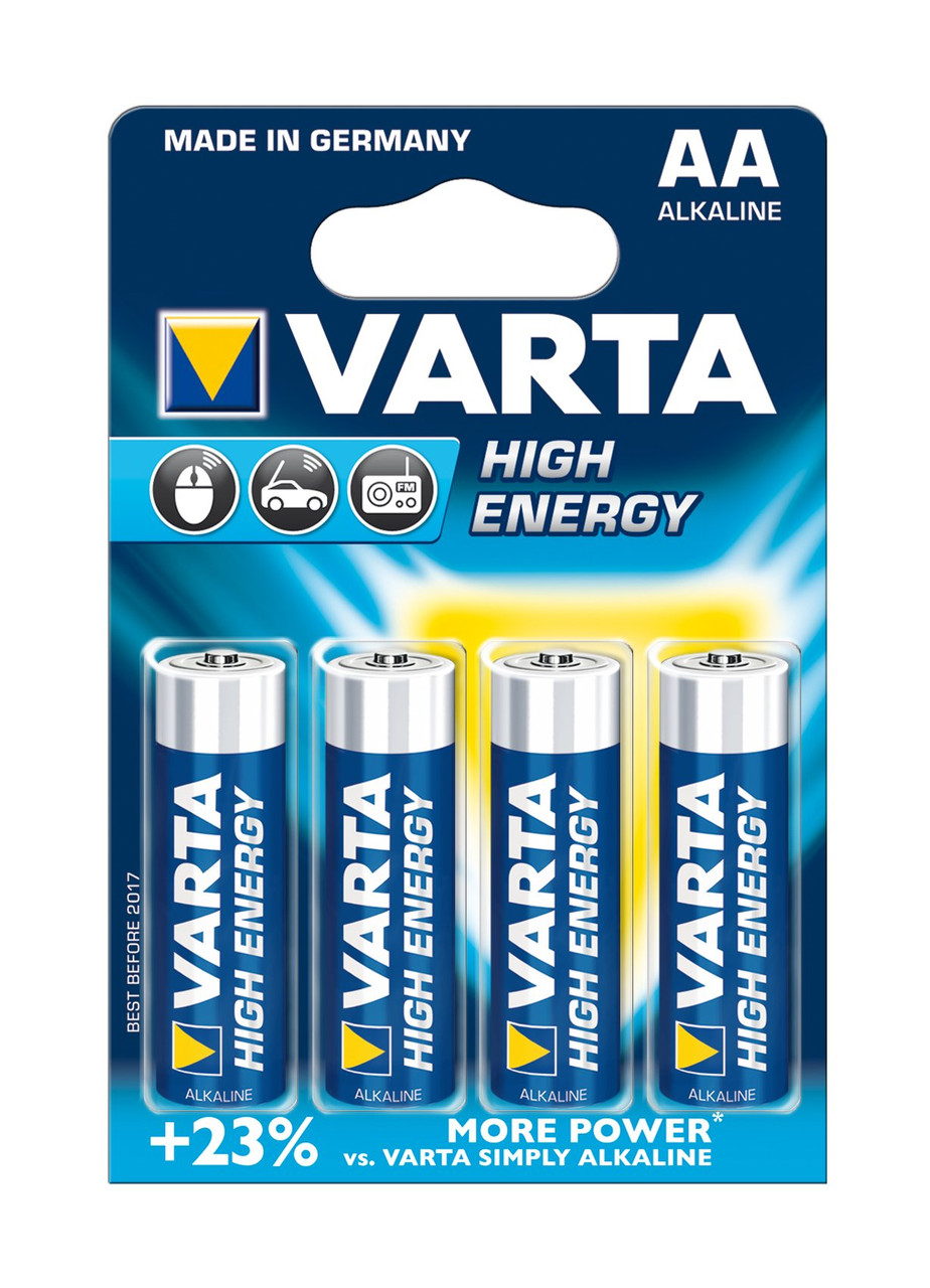 Батарейка Varta High Energy R6P (AA) (BL4) - фото 2 - id-p13957968