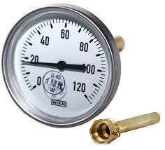 Термометр биметаллический осевой Дк63 L=50 мм G1/2" 120C