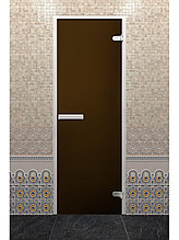 Дверь стекло,1900*700 Хамам Лайт  (бронза,Z образный профиль) DW