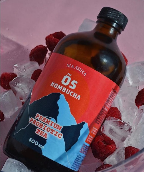 Комбуча Малина. 500 мл. Õs Kombucha