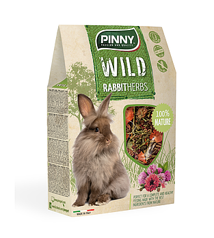 Pinny WILD MENU RABBIT HERBS для кроликов с морковью, клевером и васильком, 600гр