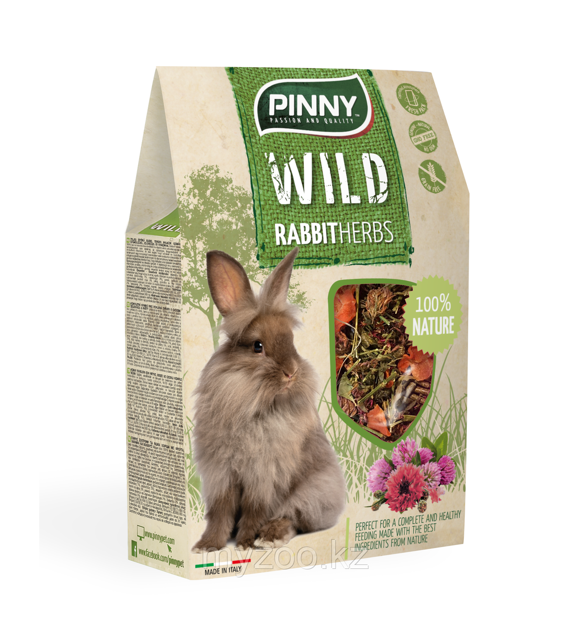 Pinny WILD MENU RABBIT HERBS для кроликов с морковью, клевером и васильком, 600гр - фото 1 - id-p107526416