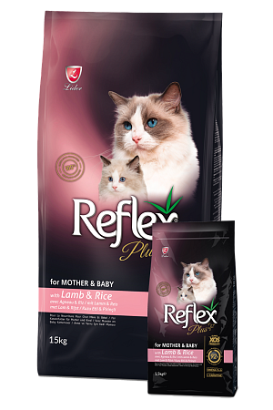 RFX-311 Reflex Plus Mother & Baby Lamb, сухой корм для беременных и кормящих кошек и котят, уп.1.5кг.