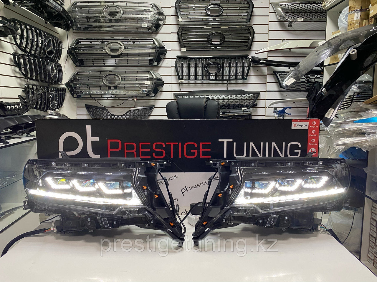 Альтернативная оптика на Land Cruiser Prado 2018-21 дизайн Lexus (вар.1)