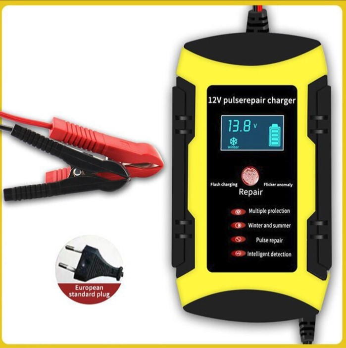 Импульсное зарядное устройство для аккумуляторов "Автосила" 12V6A, цвет: желтый,12V/6.0Аmp - фото 1 - id-p107139013