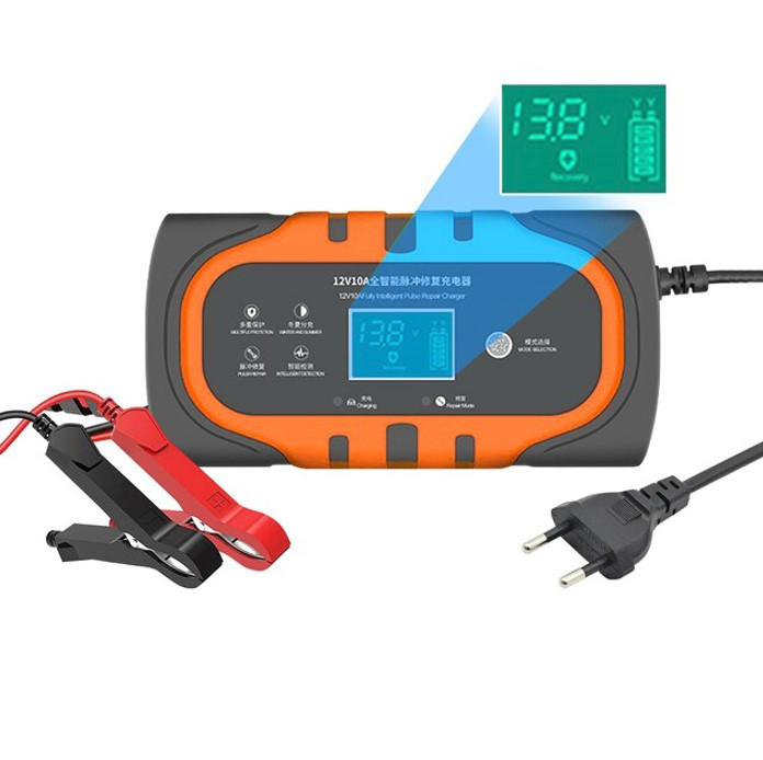 Импульсное зарядное устройство для аккумуляторов "Автосила" 12V10A, цвет: оранжевый,12V/10Аmp - фото 1 - id-p107139014