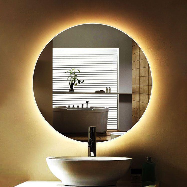 Круглое зеркало с контурной «парящей» LED-подсветкой - фото 2 - id-p107528703