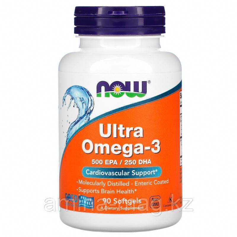 Ultra Omega 3 (500 EPA/250 DHA) 90 капс NOW Foods, фото 1