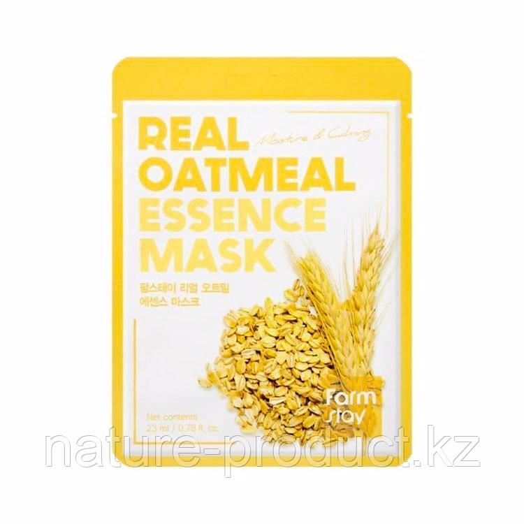 Тканевая маска с экстрактом Овса Real Oatmeal Essence Mask 23мл. Farm stay