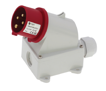CA336 INPIN Вилка настенная 16A/400V/3P+E/IP44
