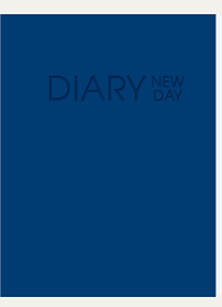 Ежедневник А6, недатированный, синий, 128 лист,  "New day", календ до 2026г, иск. кожа SOFT TOUCH