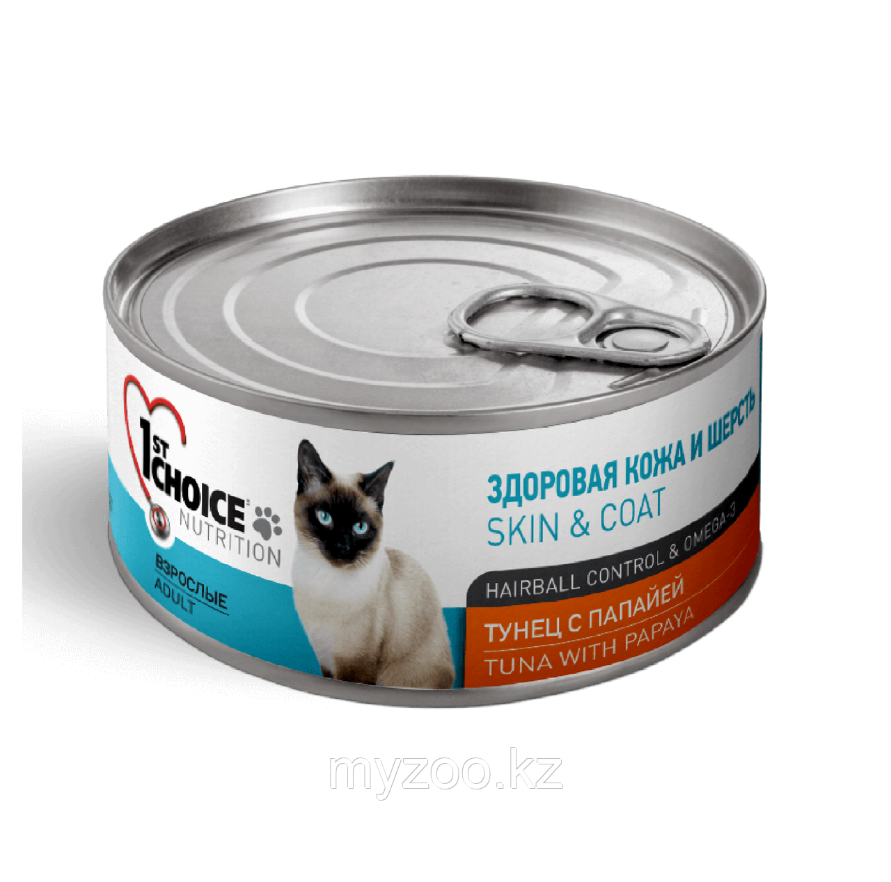 1st Choice консервы для кошек тунец с папайей, 85гр