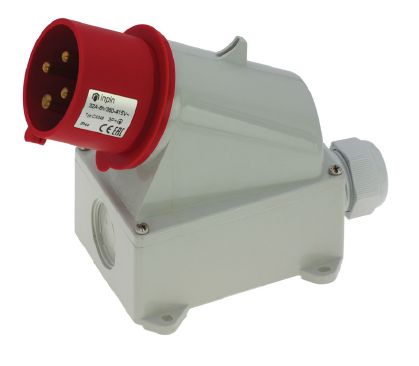 CA348 INPIN Вилка настенная 32A/400V/3P+E/IP44