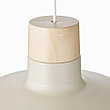 Светильник БУНКЕФЛУ, цвет арматуры: белый, цвет плафона: бежевый ИКЕА, IKEA, фото 2