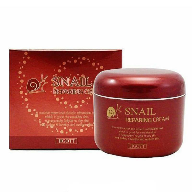 Крем для лица с муцином улитки JIGOTT Snail Reparing Cream, 100мл