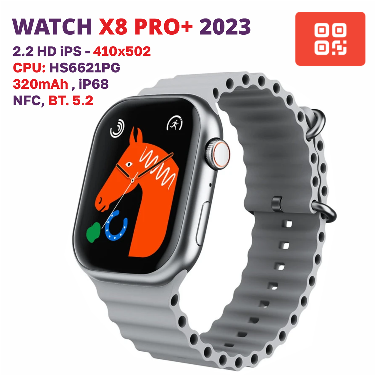Smart Watch 8 умные часы X8 PRO+ 45mm для мужчин женщин голосовой помощник беспроводная зарядка копия Apple