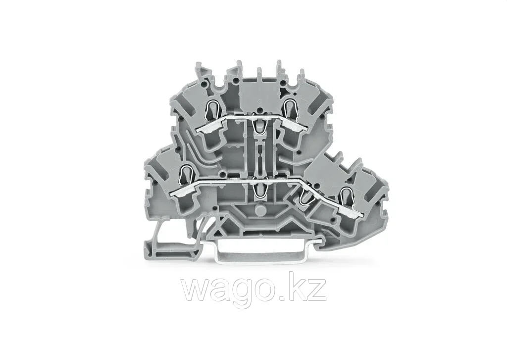 Двухъярусная клеммная колодка; 2,5 мм²; Вставной зажим CAGE CLAMP®; WAGO 2002-2201