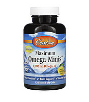 Carlson maximum omega minis, лимонный вкус, 500мг, 120 мини таблеток