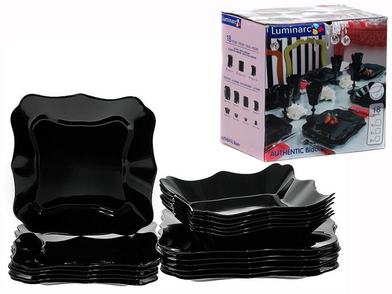 AUTHENTIC BLACK столовый сервиз на 6 персон из 18 предметов