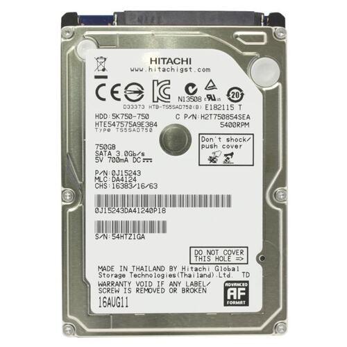 HDD 750 Gb Hitachi, 2.5", SATA, for NB - фото 1 - id-p107534537