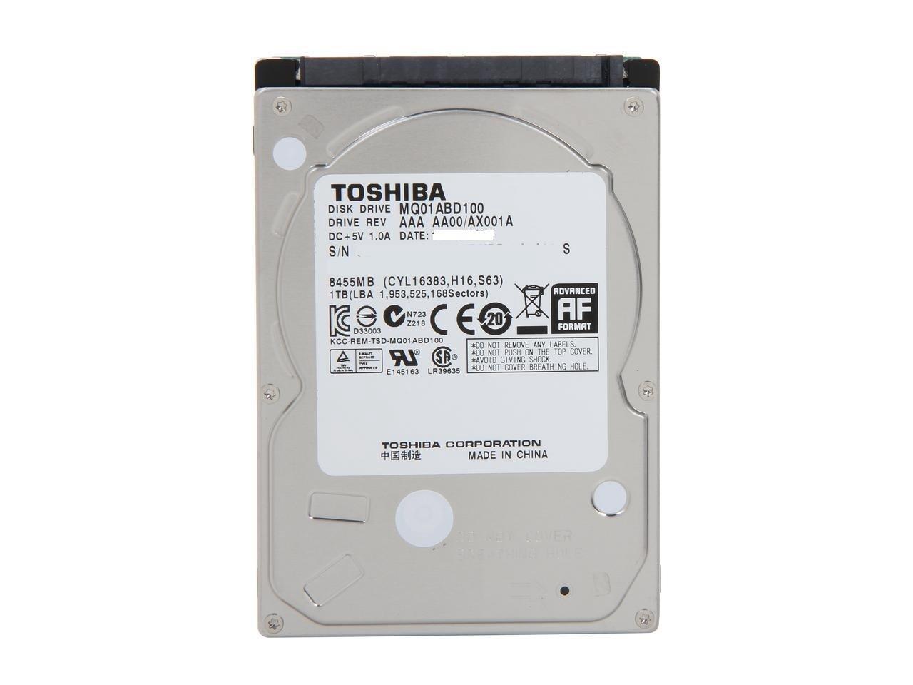 HDD 1000 Gb Toshiba MQ01ABD100, 2.5", 8Mb, 5400rpm, Serial ATA II-300, for NB - фото 1 - id-p107534656