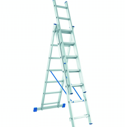 Лестница алюминиевая трехсекционная 3х10