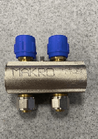 Коллектор для теплого пола 16/1"  MAKRO латунный LUX (4-вых)  комплект (2шт)