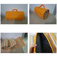 Плед для пикника 150 х 135 см флисовый оранжевый (пикник плед)