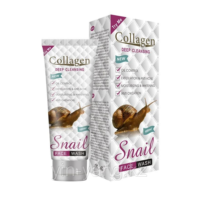 Пенка для умывания "SNAIL COLLAGEN" с коллагеном и муцином улитки, 100 мл