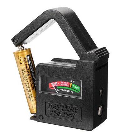 Тестер заряда батареек универсальный BattChecker {AA, AAA, С, D, Крона, "таблетки", 1,2-9В} (BT860), фото 1
