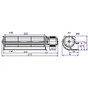 Вентилятор тангенциальный 300 мм Ø60 правый универсальный, фото 2