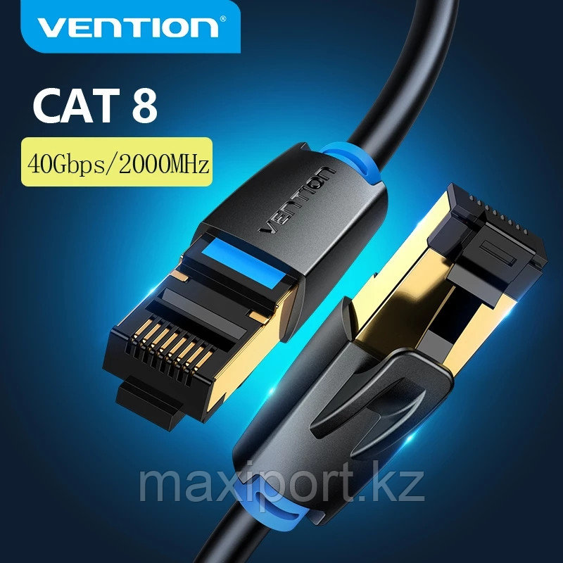 Vention Cat8 Ethernet кабель 5 метров STTP 40 Гбит/с 2000 МГц Cat 8 RJ45 сетевой патч-корд - фото 1 - id-p107545853