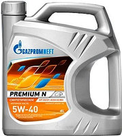 Моторное масло Gazpromneft Premium N 5W-40 4 л