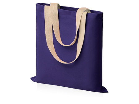 Сумка для шопинга Steady из хлопка с парусиновыми ручками, 260 г/м2, синий, фото 1