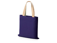 Сумка для шопинга Steady из хлопка с парусиновыми ручками, 260 г/м2, синий, фото 2