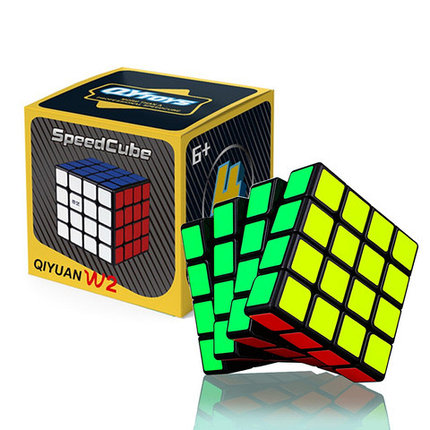Кубик Рубика 4х4 QY Black Speed Cube для скоростной сборки, фото 1