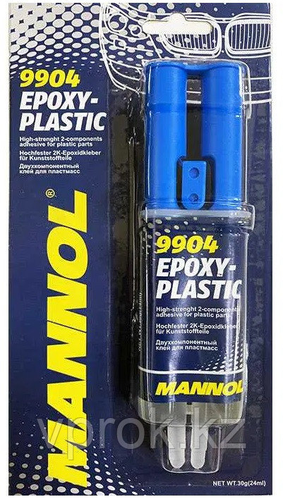 Двухкомпонентный эпоксидный клей для ремонта пластиковых изделий Mannol Epoxy-Plastic 9904, 30гр - фото 1 - id-p107546512