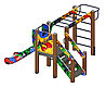 Детский игровой комплекс «Карапуз» ДИК 1.001.02-03 H=750 (Граффити), фото 2