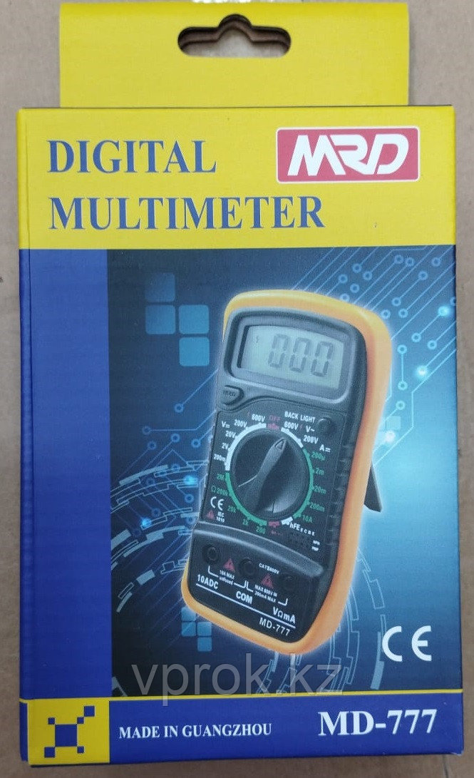 Мультиметр цифровой с памятью значений измерений MD-777 - фото 3 - id-p107547550